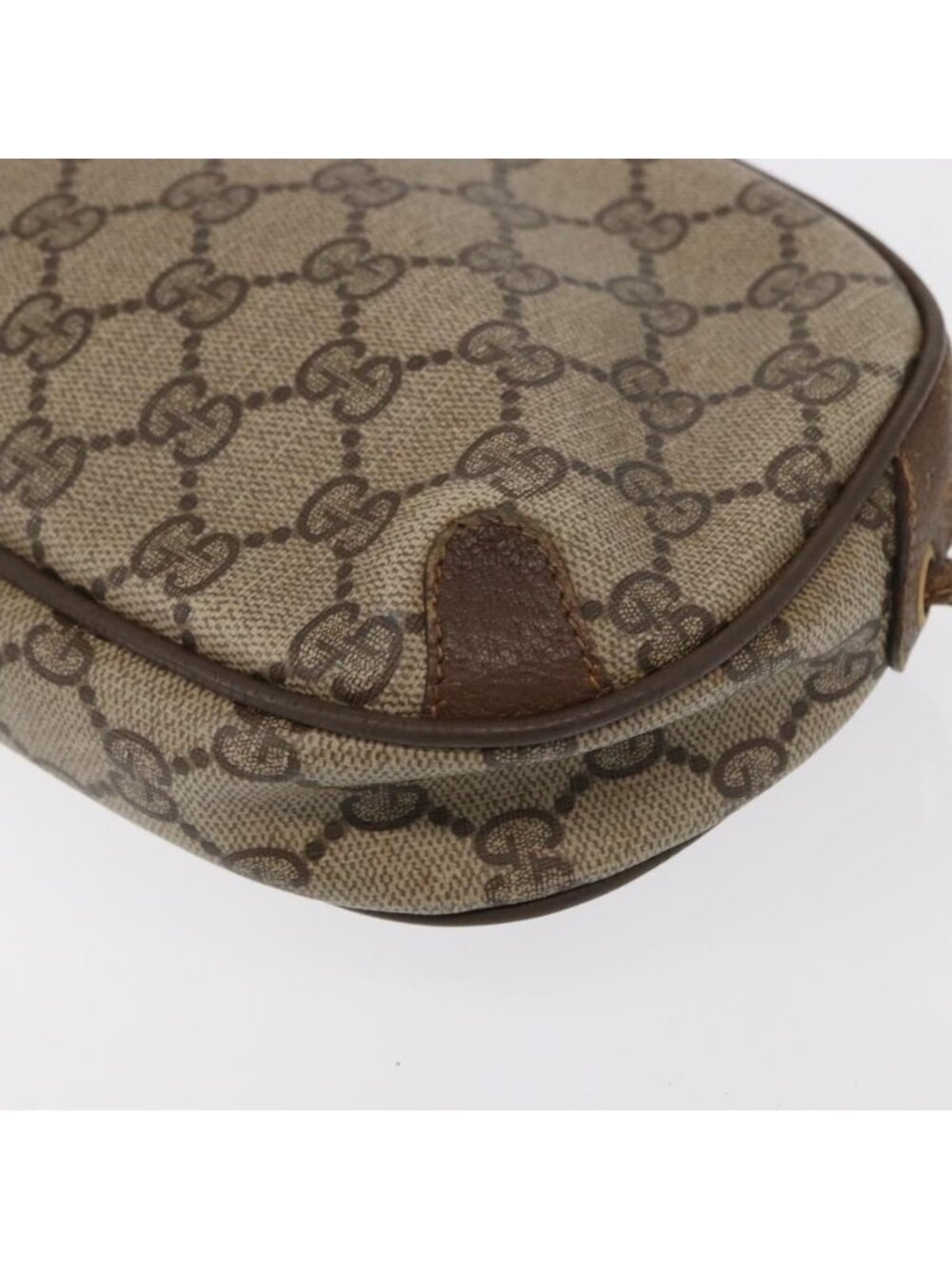 Authentic GUCCI GG Supreme Web Sherry Line Bag PVC Beige Gold 89 02 066 - Picture 8 of 16